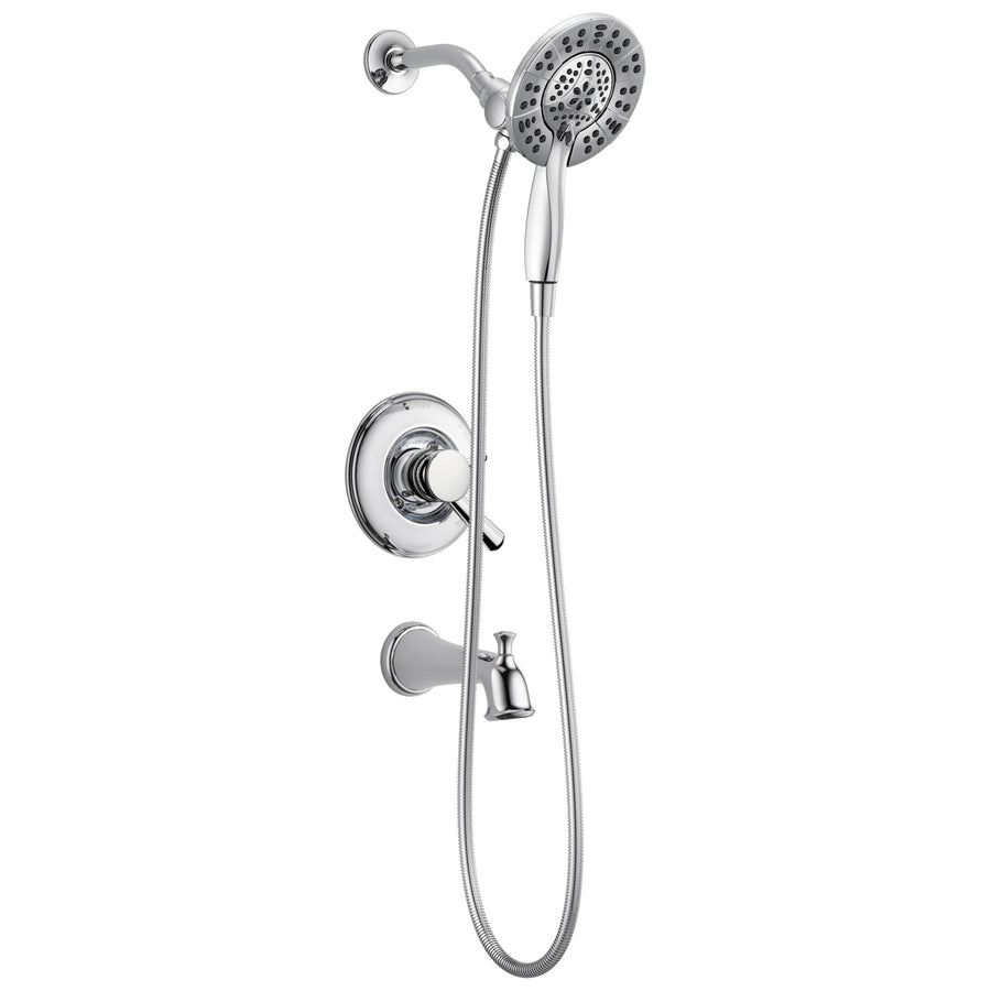 Linden Single-Handle Traditional Tub & Shower in Chrome - Pull Down Hand Shower
