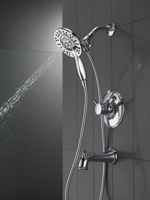 Linden Single-Handle Traditional Tub & Shower in Chrome - Pull Down Hand Shower