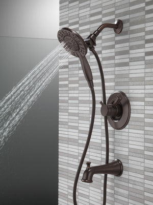 Linden Single-Handle Tub & Shower in Venetian Bronze - Pull Down Hand Shower