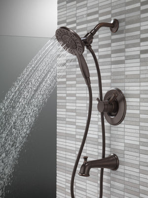 Linden Single-Handle Tub & Shower in Venetian Bronze - Pull Down Hand Shower