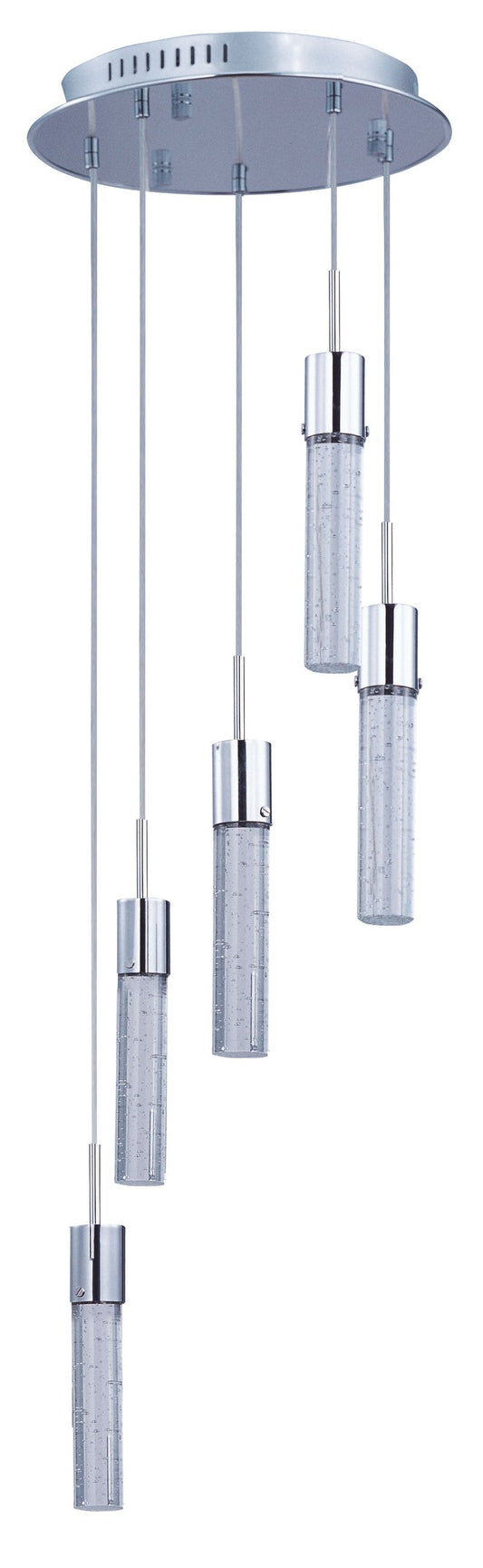 Fizz IV 14" 5 Light Multi-Light Pendant in Polished Chrome