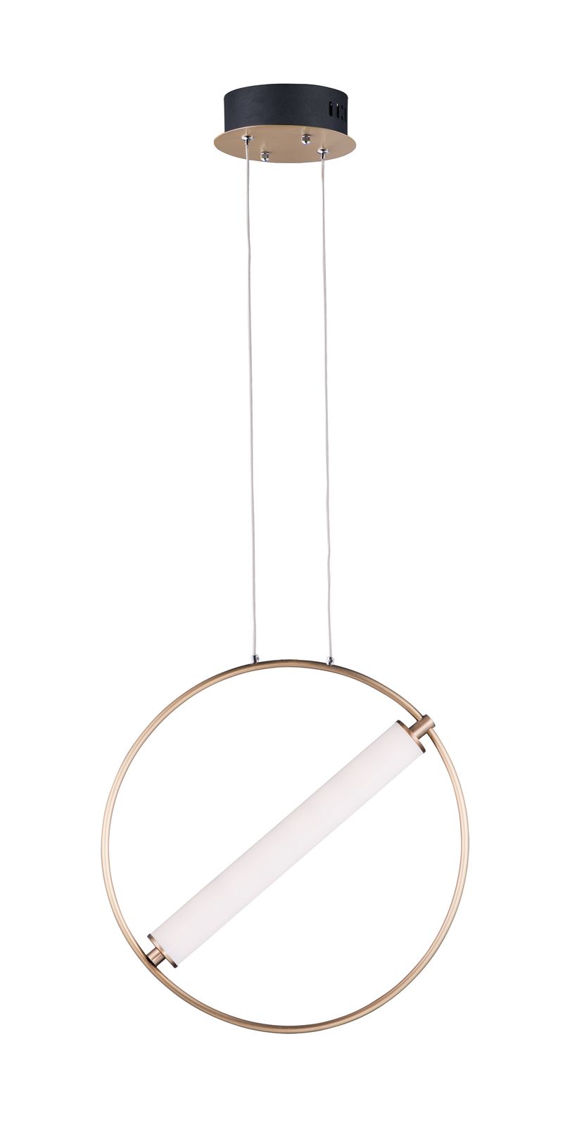 Flare 17.75' Single Light Pendant in Black and Soft Gold