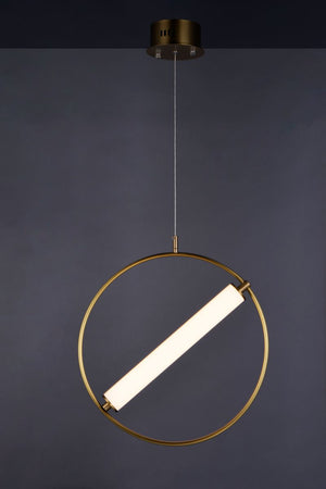 Flare 17.75' Single Light Pendant in Black and Soft Gold