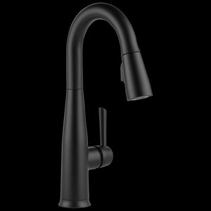 Essa Pull-Down Bar Kitchen Faucet in Matte Black with Touch Tech