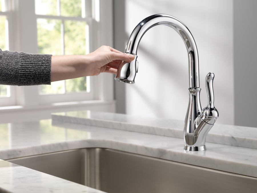 Leland Pull-Down Kitchen Faucet in Chrome with ShieldSpray