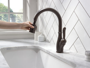 Leland Pull-Down Kitchen Faucet in Venetian Bronze with ShieldSpray
