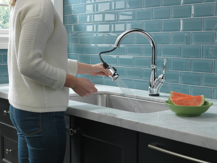 Leland Pull-Down Kitchen Faucet in Chrome with Touch Tech & ShieldSpray