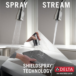 Leland Pull-Down Kitchen Faucet in Spotshield Stainless with Touch Tech & ShieldSpray