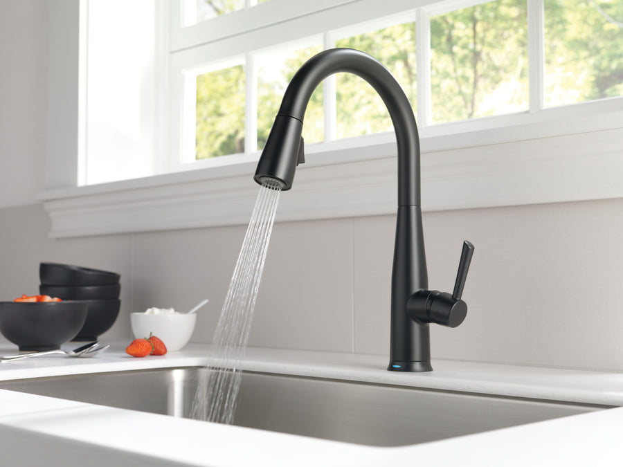 Essa Pull-Down Kitchen Faucet in Matte Black with Touch Tech