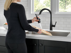 Essa Pull-Down Kitchen Faucet in Matte Black with Touch Tech