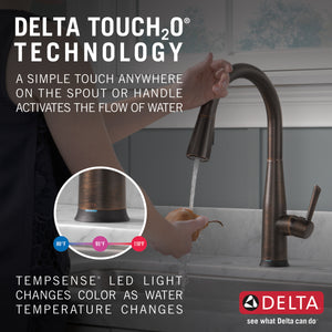 Essa Pull-Down Kitchen Faucet in Venetian Bronze with Touch Tech