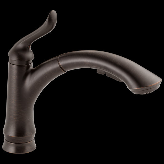 Linden Pull-Out Low-Arc Kitchen Faucet in Venetian Bronze