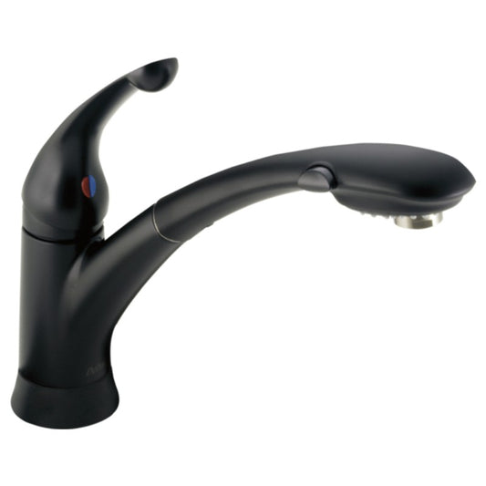 Signature Pullouts Pull-Out Kitchen Faucet in Matte Black