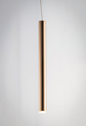 Flute 1' x 12' Single Light Mini-Pendant in Rose Gold