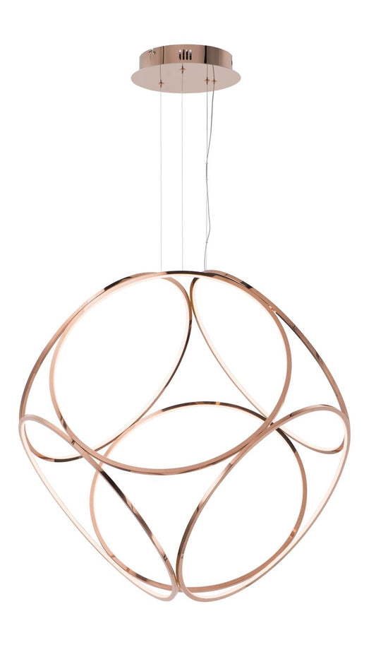 Form 45.25" Single Light Suspension Pendant in Rose Gold