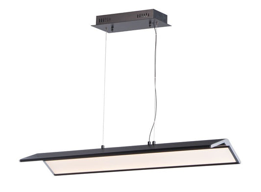 Glider 34.75" Single Light Multi-Light Pendant in Black and Polished Chrome