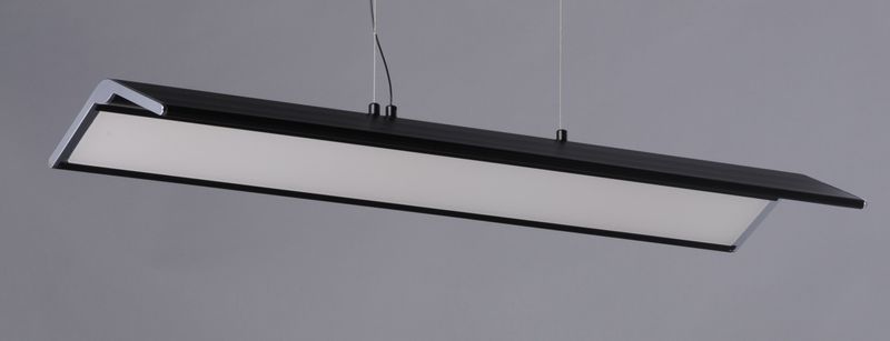 Glider 34.75' Single Light Multi-Light Pendant in Black and Polished Chrome