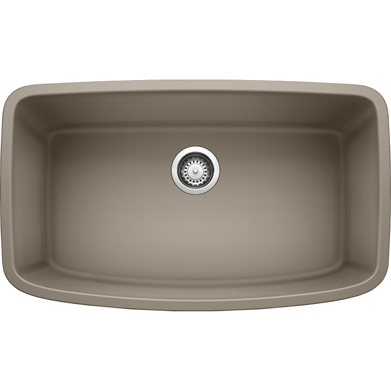 Valea 32.25' Granite Single-Basin Undermount Kitchen Sink in Truffle (32.5' x 22' x 9.5')