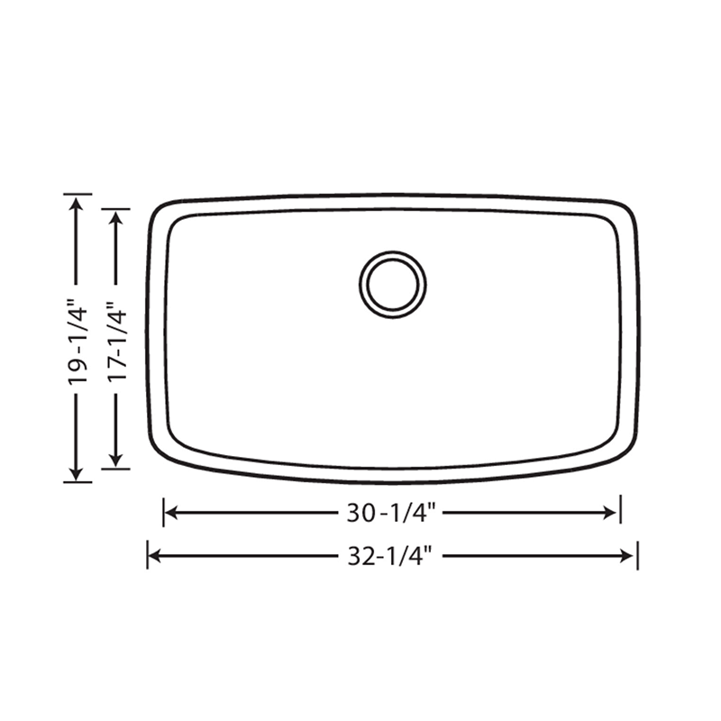 Valea 32.25' Granite Single-Basin Undermount Kitchen Sink in Anthracite (32.5' x 22' x 9.5')