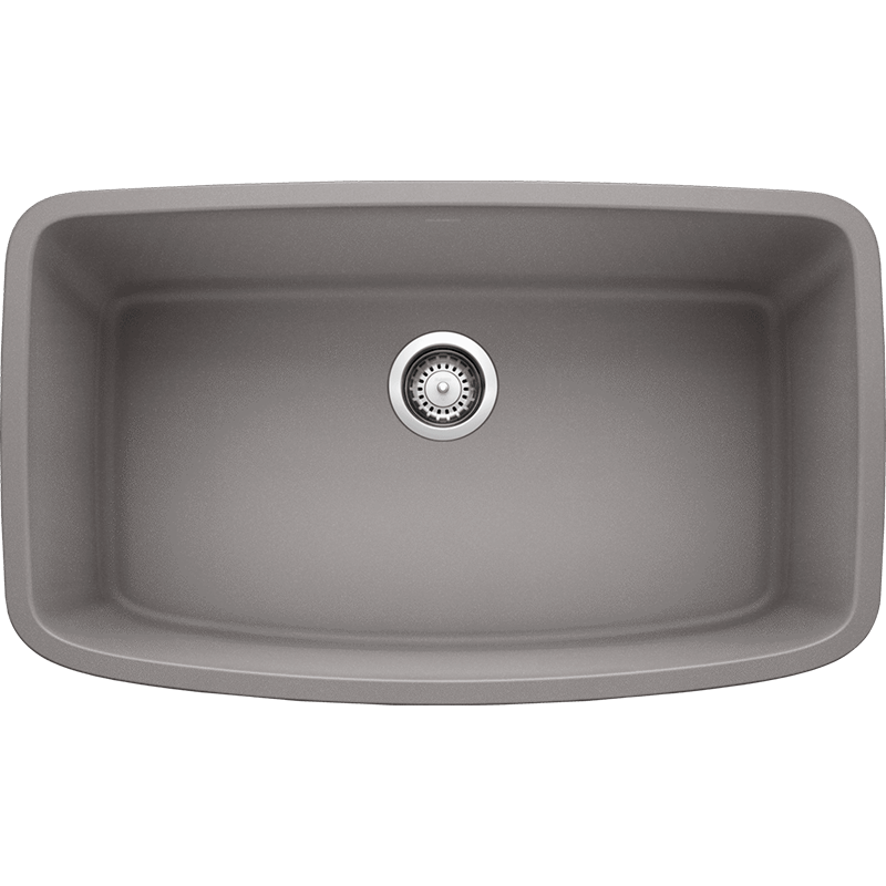 Valea 32.25' Granite Single-Basin Undermount Kitchen Sink in Metallic Grey (32.5' x 22' x 9.5')