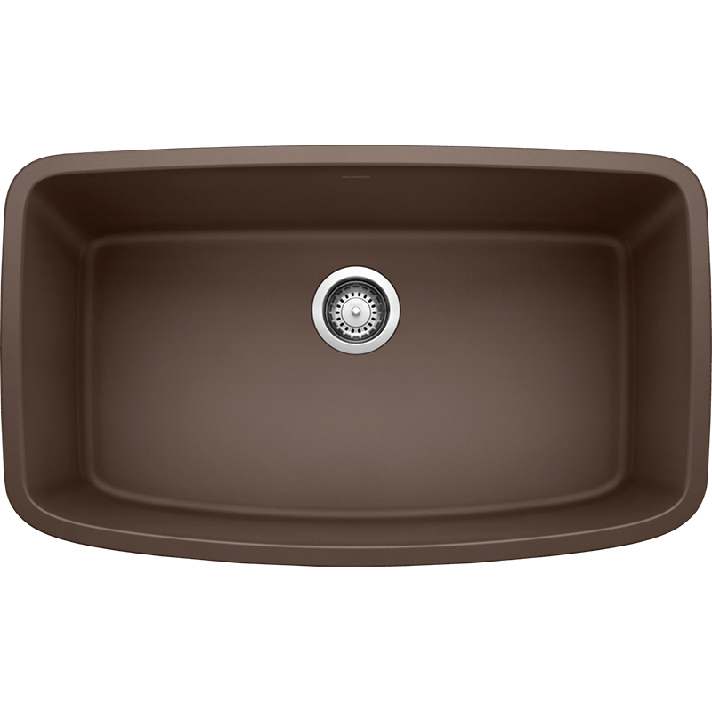 Valea 32.25' Granite Single-Basin Undermount Kitchen Sink in Cafe Brown (32.5' x 22' x 9.5')