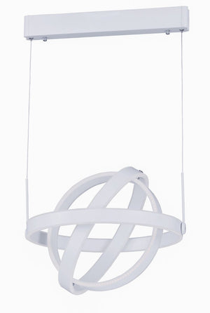 Gyro 19.75' 6 Light Single Pendant in Matte White