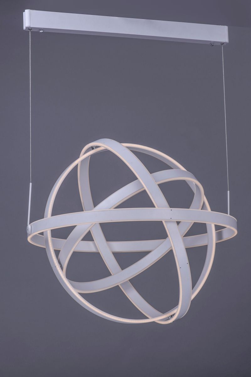 Gyro 19.75' 6 Light Single Pendant in Matte White