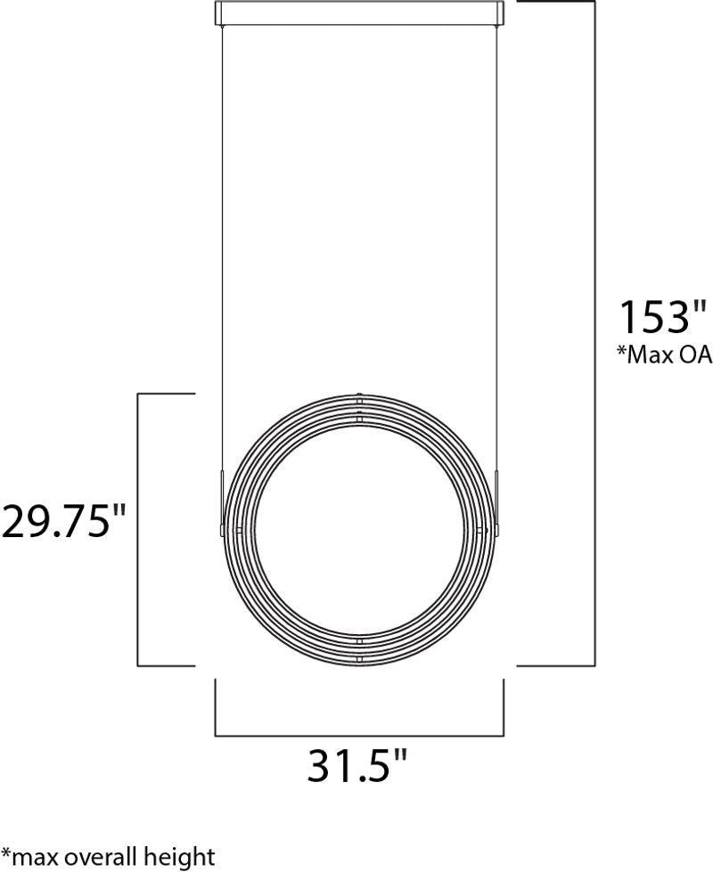 Gyro 25.75' 8 Light Single Pendant in Matte White