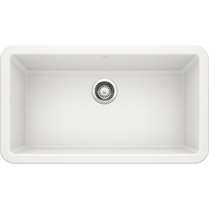 Ikon 32.31' Granite Single-Basin Farmhouse Apron Kitchen Sink in White (32.31' x 18.31' x 9.25')