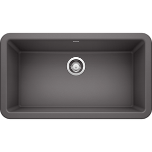 Ikon 32.31' Granite Single-Basin Farmhouse Apron Kitchen Sink in Cinder (32.31' x 18.31' x 9.25')