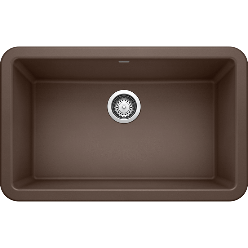 Ikon 29.31' Siligranit Single-Basin Farmhouse Apron Kitchen Sink in Cafe Brown (29.31' x 18.25' x 9.25')