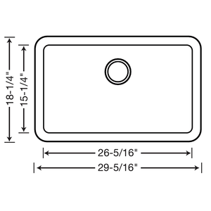 Ikon 29.31' Silgranit Single-Basin Farmhouse Apron Kitchen Sink in White (29.31' x 18.25' x 9.25')