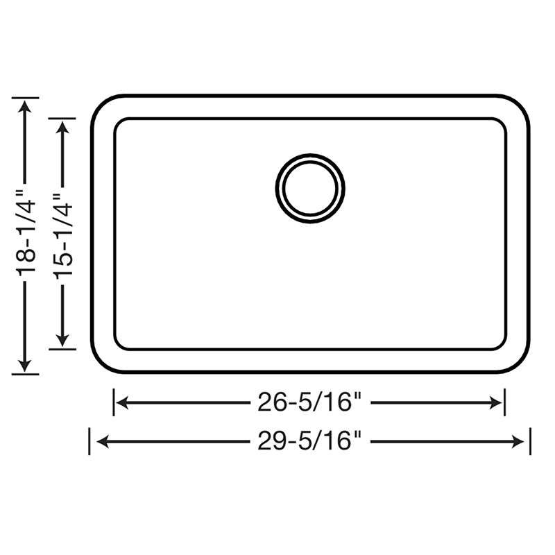 Ikon 29.31' Silgranit Single-Basin Farmhouse Apron Kitchen Sink in White (29.31' x 18.25' x 9.25')