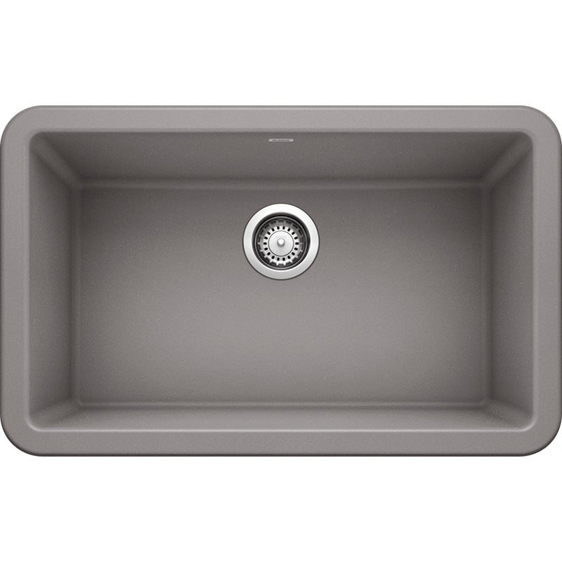 Ikon 29.31' Silgranit Single-Basin Farmhouse Apron Kitchen Sink in Metallic Grey (29.31' x 18.25' x 9.25')