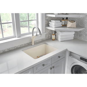 Liven 25' x 22' x 12' Single-Basin Dual-Mount Laundry Sink in Cinder