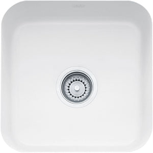 Cisterna 17.5' Fireclay Single Basin Undermount Kitchen Sink in White