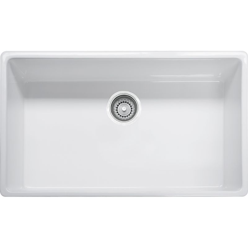 Farm House 33' Fireclay Single Basin Undermount Kitchen Sink in White