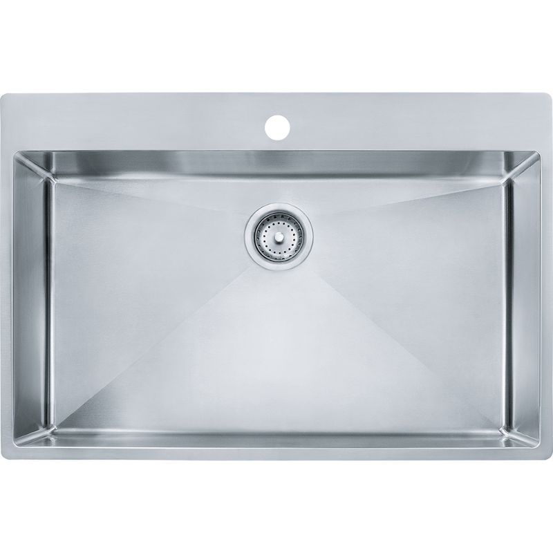 Vector 33.44' Stainless Steel Single Basin Drop-In Kitchen Sink - 18.13' Basin Length