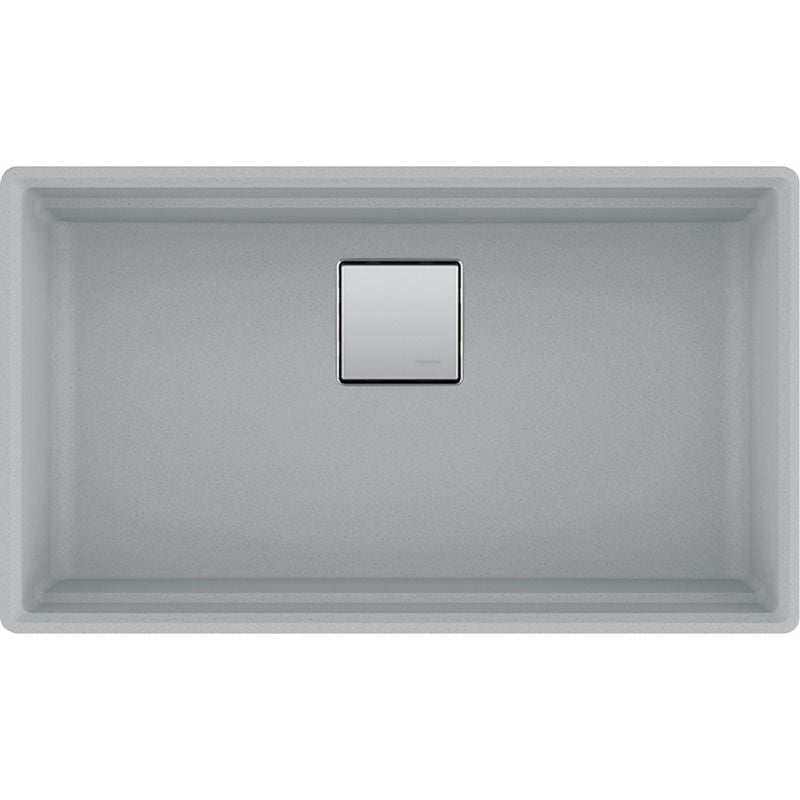 Peak 32' Granite Single Basin Undermount Kitchen Sink in Shadow Grey