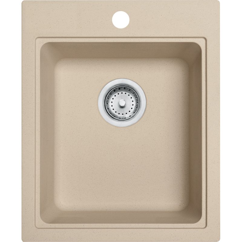 Quantum 16.75' Granite Single Basin Drop-In Kitchen Sink in Champagne