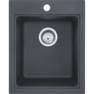Quantum 16.75' Granite Single Basin Drop-In Kitchen Sink in Graphite