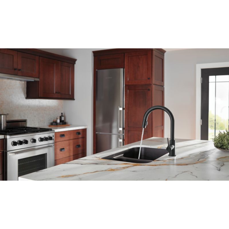 Trinsic Pull-Down Kitchen Faucet in Matte Black