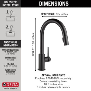Trinsic Pull-Down Kitchen Faucet in Matte Black