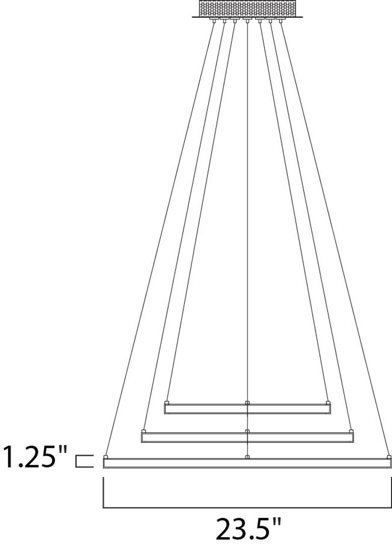 Hoops 23.5' Single 30.6 W Light Single Pendant in Polished Chrome