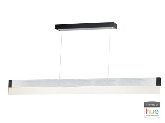 iBar 61.5" Single Light Friends of Hue Linear Pendant in Brushed Aluminum