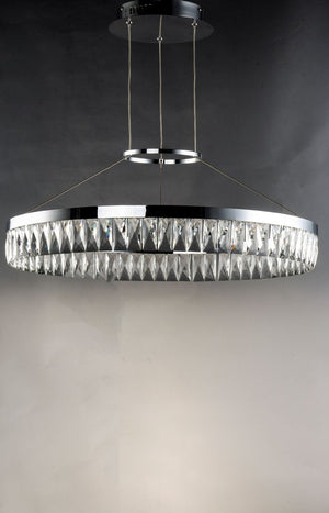 Icycle 27.25' Single Light Chandelier/Linear Pendant in Polished Chrome