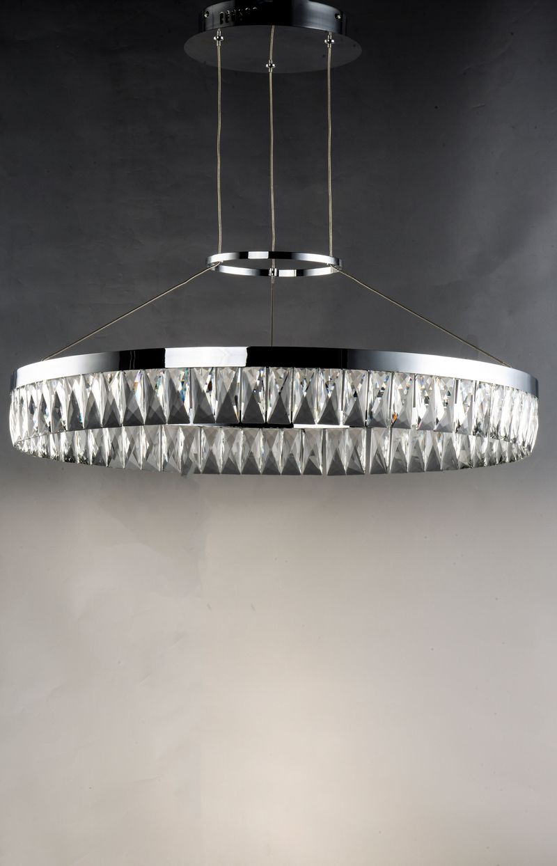 Icycle 27.25' Single Light Chandelier/Linear Pendant in Polished Chrome
