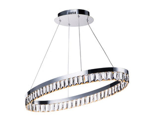 Icycle 15' Single Light Chandelier in Polished Chrome