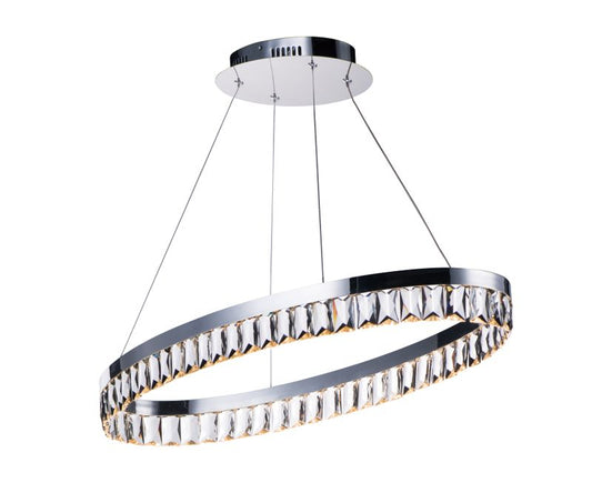 Icycle 15" Single Light Chandelier in Polished Chrome