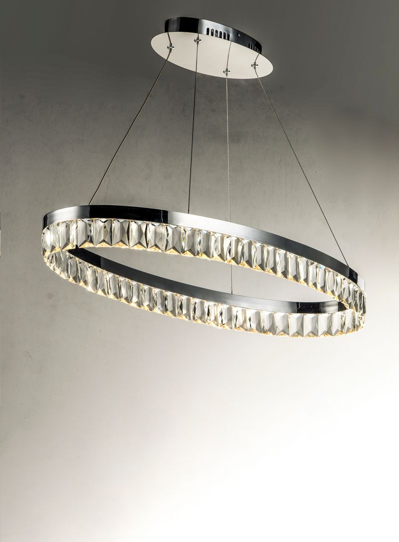 Icycle 15' Single Light Chandelier/Linear Pendant in Polished Chrome